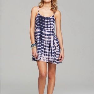 mink pink tie dye babydoll dress XS